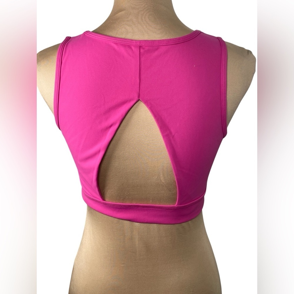 Mono B Hot Pink Cutout Back Sports Bra